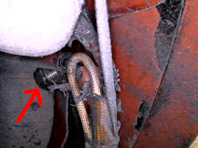 A boroscope view of the lost nut in my spindle motor.